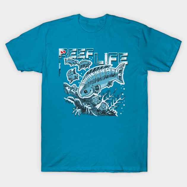 Fish Dive: Reef Life T-Shirt by Dustin Resch